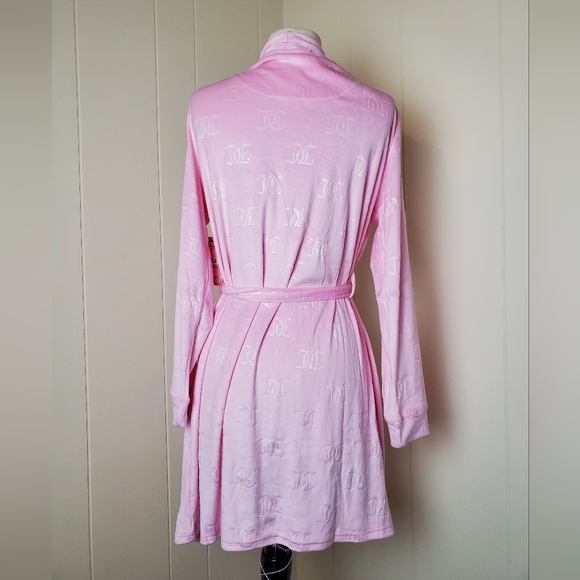 JUICY COUTURE baby pink velour embossed robe - Picture 2 of 5